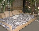 Cypress Porch SWING BED 6 ft With Heavy Duty 10ft galvanized CHAIN set and made from Rot-resistant Cypress Eternal Wood Made in the USA - Green Furniture - GO GREEN