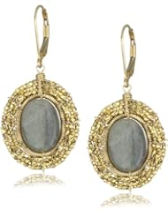 Dana Kellin Oval Labradorite Medallion Earrings