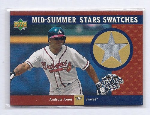 2003 Upper Deck Mid-Summer Stars Swatches Game Used Jersey #AJ Andruw Jones Atlanta Braves