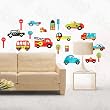 Cars & Signs - Large Wall Decals Stickers Appliques Home Decor