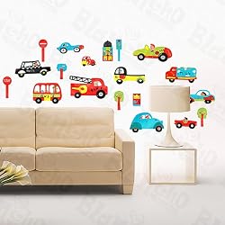 Cars & Signs - Large Wall Decals Stickers Appliques Home Decor