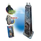3D John Hancock Center and Bonus Tribune Tower Puzzle 586pc