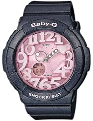 Casio Baby-G BGA131-8B Watch Neon Ladies - Pink Dial Stainless Steel Case Quartz Movement