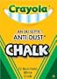 Crayola Nontoxic Anti-Dust Chalk, White, 12 Sticks/Box (50-1402)