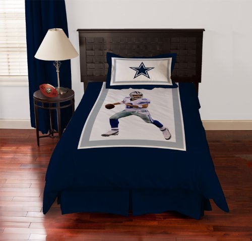 NFL Biggshots Bedding - Dallas Cowboys Tony Romo Comforter Set, Twin