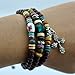 November's Chopin (TM) Christian Religious Inspirational Metal Cross Pendant Wood Bead Wrap Bracelet