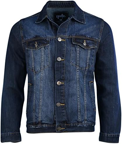 Nostic Men's Button Up Jean Jacket-Dark Blast 2602-XL