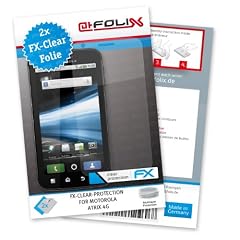 atFoliX FX-Clear Displayschutzfolie f�r Motorola ATRIX 4G (2-er Pack) - Displayschutz kristallklar! H�chste Qualit�t - Made in Germany!