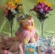 Plush Pink Poodle Kids Easter Gift Basket - Candy, Games, Coloring, Activites, FUN!