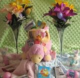 Plush Pink Poodle Kids Easter Gift Basket - Candy, Games, Coloring, Activites, FUN!