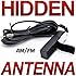 Krator&reg; Hidden Antenna - Fits Car, Truck, Motorcycle, Harley, Boat, Golf Cart, Campers, Amplified Antenna AM FM WB Universal Fit For All Applications AM FM Car Radio Stereo Windshield Hidden Antenna