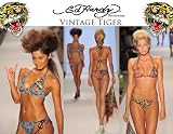 Ed Hardy VINTAGE TIGER Adjustable Triangle Swimwear Top