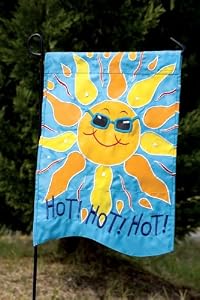 Bedazzled Summer Sun Garden Size Applique Flag