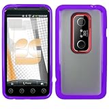 Purple / Clear AquaFlex Protector Case for HTC EVO 3D