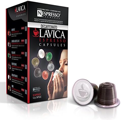 200 Nespresso Compatible Lavica DECAFFEINATO Blend Medium Roast Single Serve Espresso Decaffeinated Coffee - Compatible with Nespresso Machine