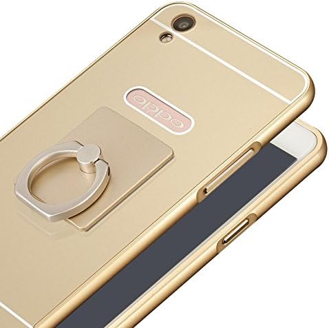 Hard Shell Tempered glass phone case for OPPO R9 PREMIUM BUMPER Color Gold