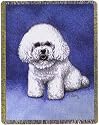 Bichon Frise Dogs Cotton Tapestry Throw Blanket