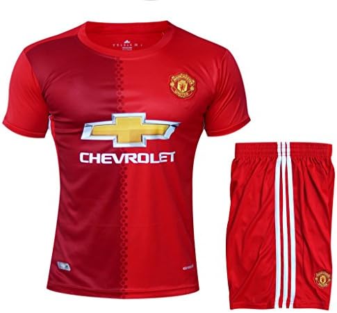 YGDHM 2016 2017 New Kits Manchester United Home Soccer Jersey Red Kid