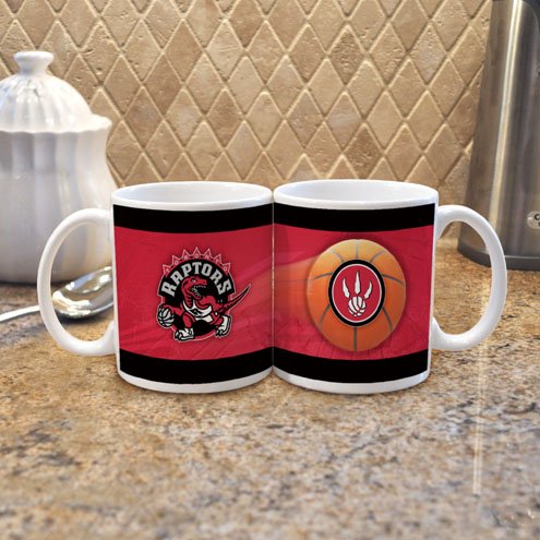 NBA Toronto Raptors 11-Ounce White Sportsball Mug (2 Pack)