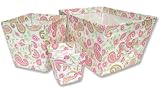 Fabric Nursery Storage Bins in Paisley-set of 3