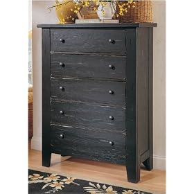Broyhill 4397-41B Attic Heirlooms Youth Five Drawer Chest Finish: Antique Black