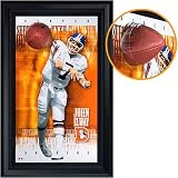 John Elway Autographed Breaking Through Framed 24 x 40 Photograph and Football from Upper Deck