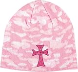 Pink Camo Cross Beanie