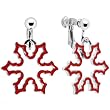 Holiday Hollow Snowflake Clip On Earrings