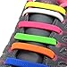 Homeout 1 Set(16pcs) No Tie Silicon Shoelaces - Colorful (Rainbow, 16pcs/Adults)