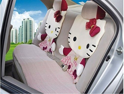 12pcs Hello Kitty Auto Car Front Rear Seat Cover Cushion Set 5-10 Days Delivery (Purple)