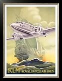 KLM, Royal Dutch Airlines Framed Art Poster Print, 21x27