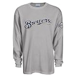 Milwaukee Brewers Faded Club Font Thermal Shirt by Reebok