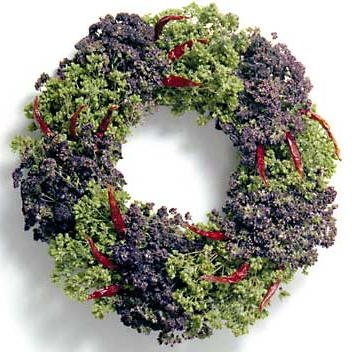 18 Round MEXICAN & GREEK Herb MAMA MIA Wreath RED HOT Chili Pepper