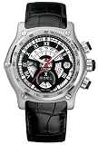 1911 BTR (Back to Roots) Men's Automatic Chronograph Stainless Steel Black Dial On Black Leather Strap