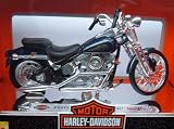 Harley Davidson Motorbike FXSTS Springer Softail in Dark Blue, 1:18 Die-Cast Model, Collector Edition