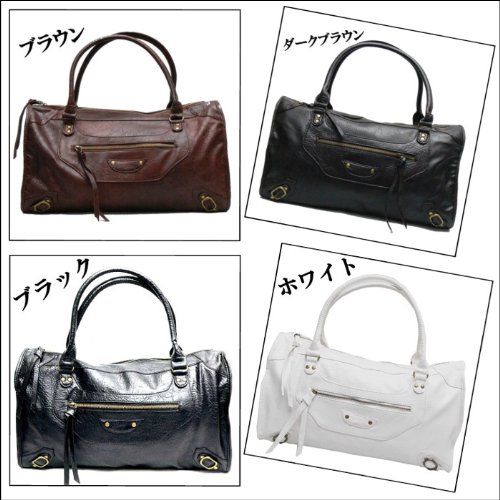 (ナンバーワン)NUMBER-ONE　フェイクレザーエディダーズボストンバッグ