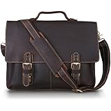 Kattee Twin Buckle Genuine Leather Messenger Bag Medium