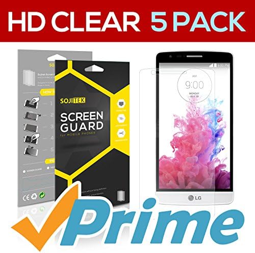SOJITEK LG G3 S Mini Vigor Beat Premium Ultra Crystal High Definition (HD) Clear Screen Protector [5-Pack] - Lifetime Replacements Warranty + Retail Packaging