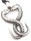 KISSING Love DRAGON SERPENTS Pewter PENDANT Necklace