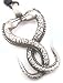 KISSING Love DRAGON SERPENTS Pewter PENDANT Necklace