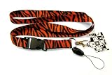 Red & Black Zebra Lanyard Key Chain Holder