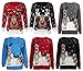 Forever Womens Rudolph Reindeer Print Snowflake Christmas Jumper