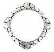 Bracelet - B145 - Bangle Style - Designer Inspired Stretch - Heart Pattern ~ Silver Tone Metal
