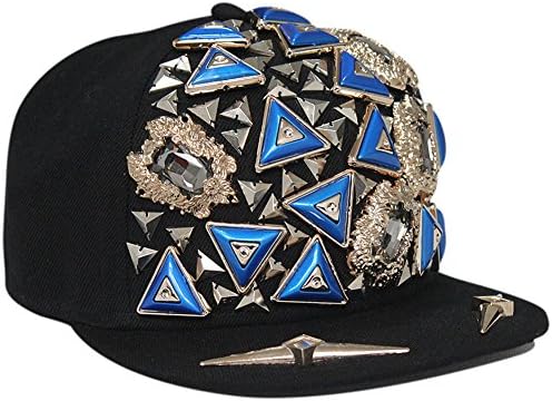 Black Hedgehog Triangle Rivet Stud Spike Spiky Tortoise Snapback Cap