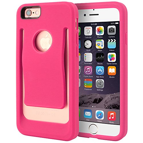 iPhone 6 Case, iPhone 6s Case, CellJoy [SLiM CLiP] Hybrid Case [Built in Belt Clip] [TPU] (Hot Pink) Protective Cover Skin