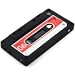 Retro Audio KASSETTE Tape für Apple iPhone 4 / 4S Silikonhülle in SCHWARZ von kwmobile