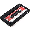 Retro Audio KASSETTE Tape f�r Apple iPhone 4 / 4S Silikonh�lle in SCHWARZ von kwmobile