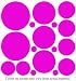 34 Deep Pink Polka Dot Wall Stickers Decals Words Lettering