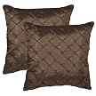 Home Monaco Pleat Toss Pillow - Brown (18x18")