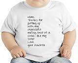 Mum Thanks For Putting Up Slogan オーガニックベビーTシャツ 12 - 18 Months